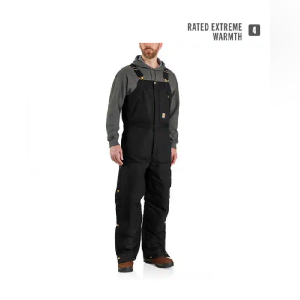 Carhartt Men's Black Insulated Snow Bib